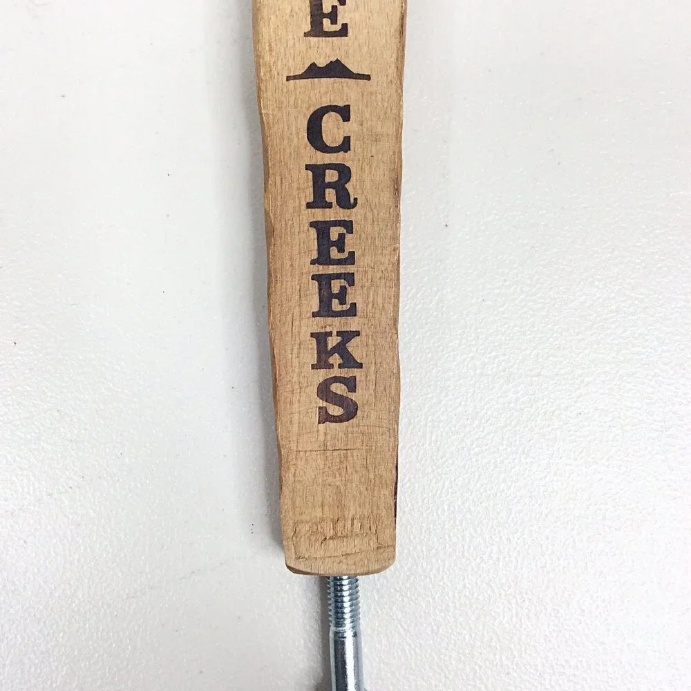 Three Creeks Brewing Beer Tap Handle‎ Knotty Blond Ale Firestorm Red 11
